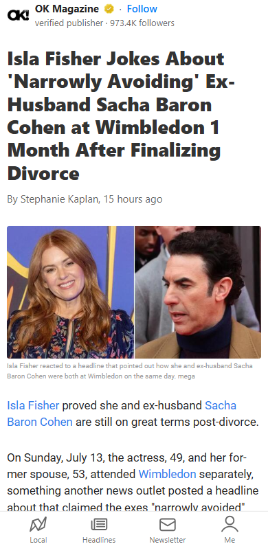 Isla Fisher’s Wimbledon Clapback