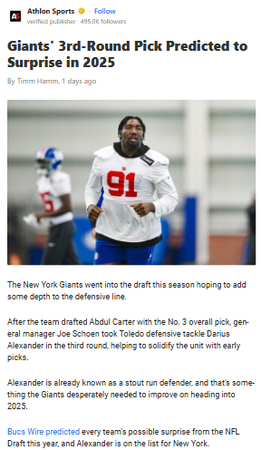 D-Line Sleeper: Alexander Ready to Shine?