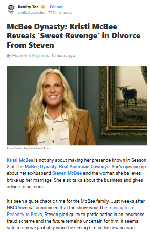 Kristi McBee’s Divorce Tea Is Piping Hot