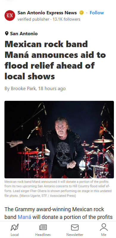 Maná’s Concerts = Flood Relief Power!