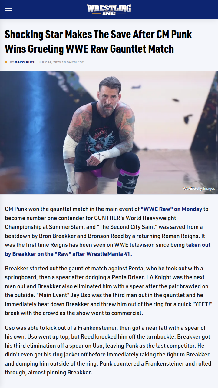 Roman Reigns Returns to Save Punk!