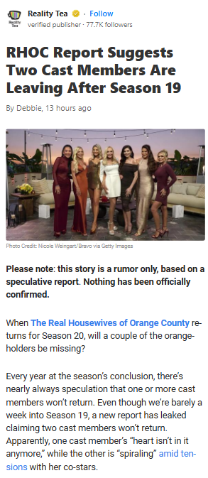 RHOC Shakeup? 🍊 Heather & Katie Out?