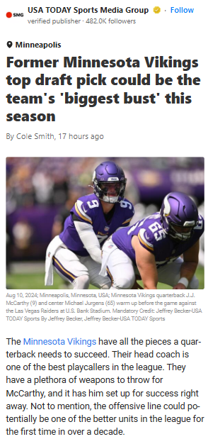 Is JJ McCarthy Set Up to Fail or Fly?