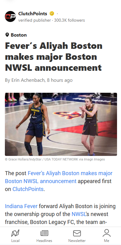 Aliyah Boston Joins Boston Legacy FC Ownership!