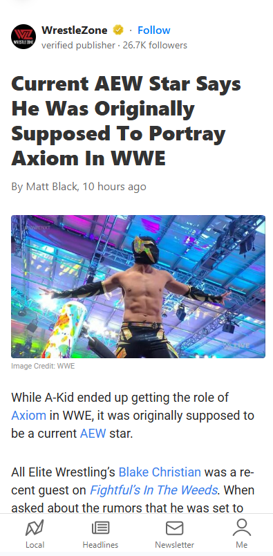 Blake Christian Was Almost WWE’s Axiom?!