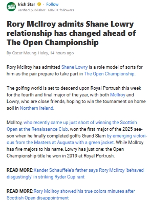 Rory & Lowry: Friendly Fire at The Open?
