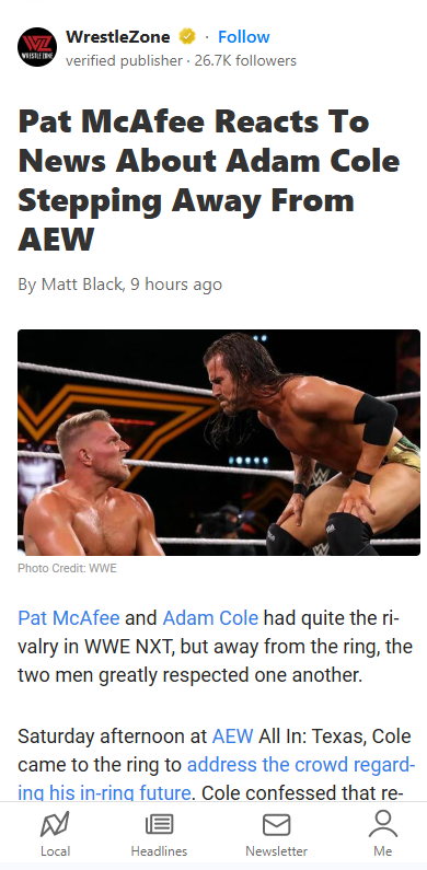 Pat McAfee Salutes Adam Cole After AEW Exit