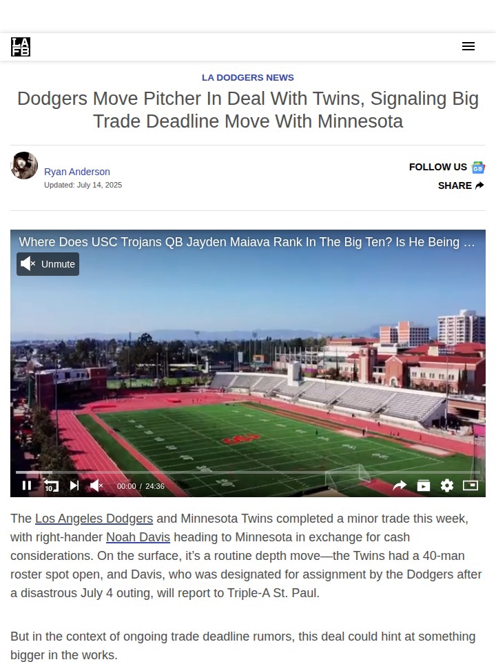 Dodgers-Twins Trade: Just the Opening Act?