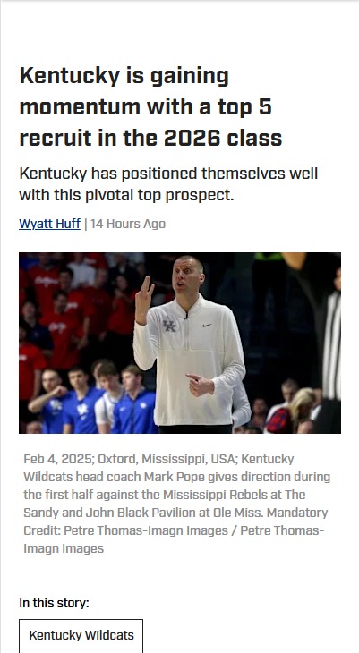 Wildcats Closing In on Top 5 Guard?