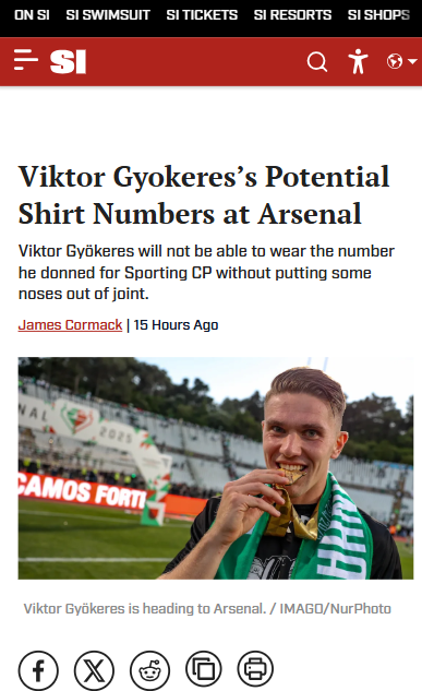 Which Number Will Gyökeres Rock at Arsenal?