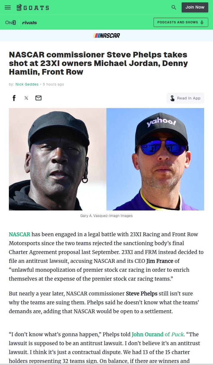 NASCAR vs. 23XI: Charter Showdown Heats Up
