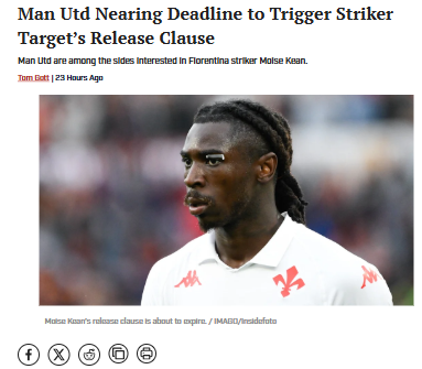 Will United Miss Out on Kean’s Release Clause?