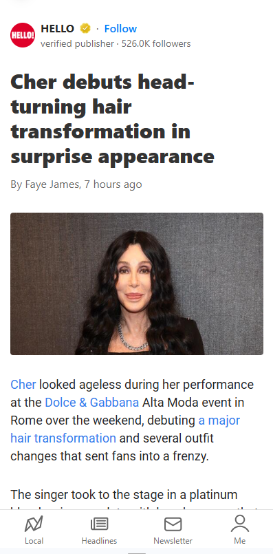 Cher’s Blonde Bombshell Moment in Rome