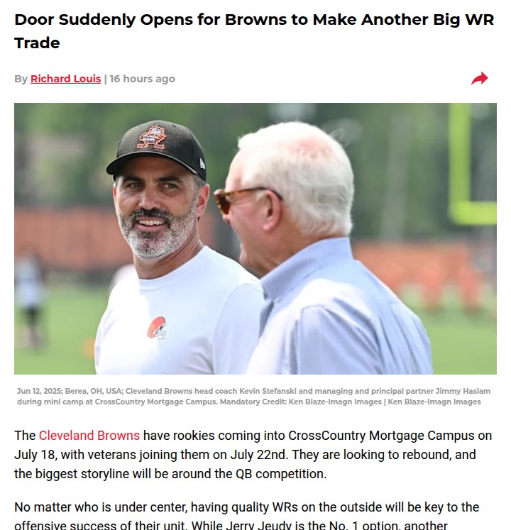 Should the Browns Go All-In on Jennings?
