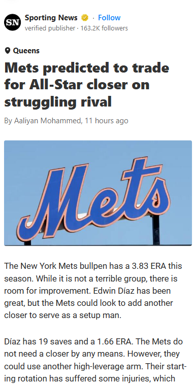 Could the Mets Nab Finnegan from a Rival?
