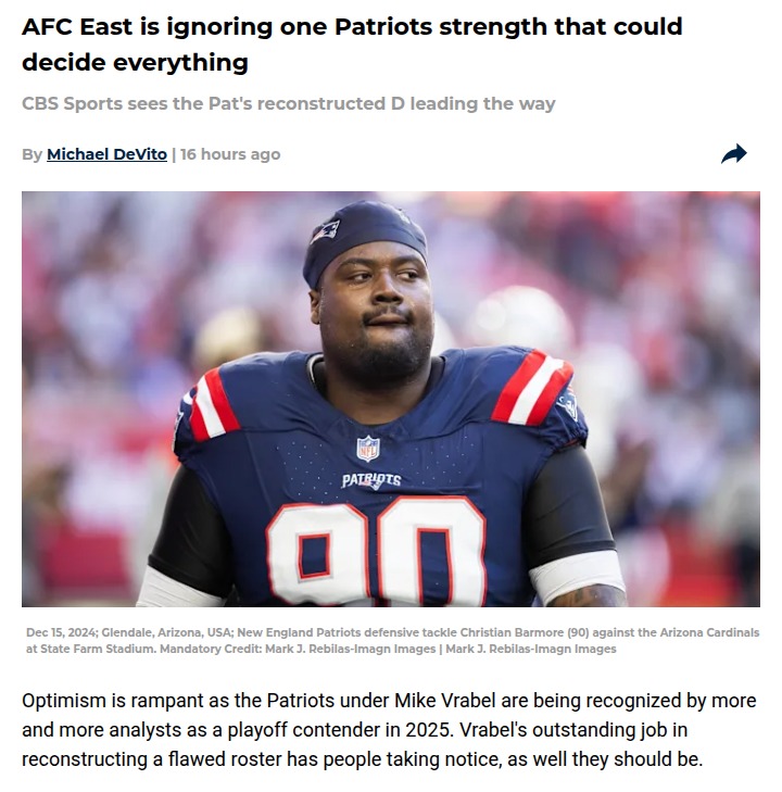Pats D: The Real AFC East Game-Changer?