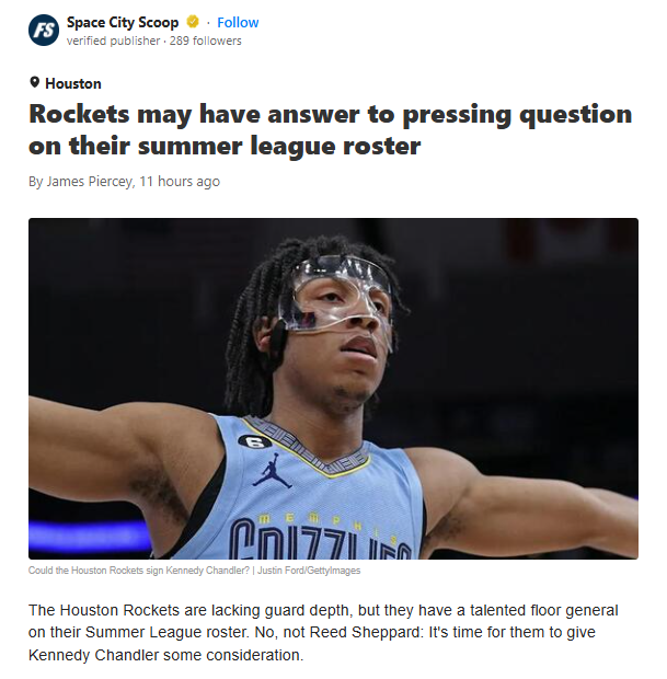 Is Kennedy Chandler the Rockets’ Hidden Gem?