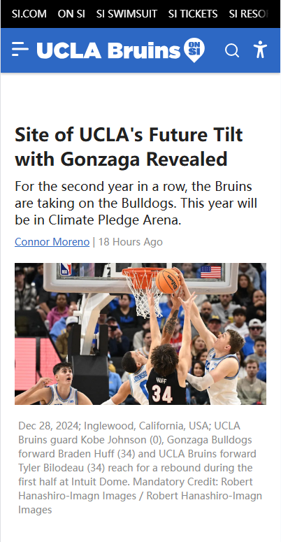 Bruins vs. Zags: Seattle Showdown Set!