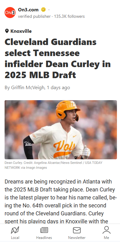 Guardians Nab Vols’ Ironman Dean Curley!