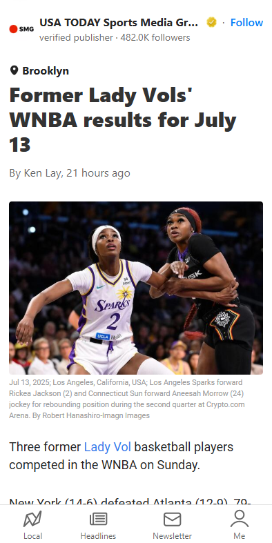 Lady Vols Shine in WNBA Rivalry Night
