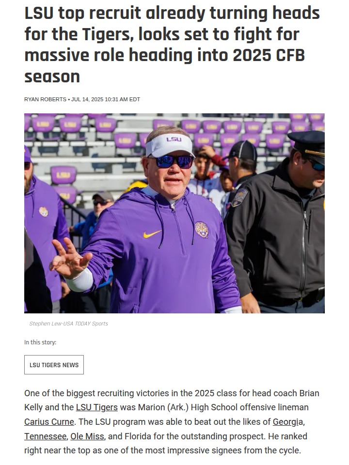 Can Carius Curne Shake Up LSU’s O-Line?