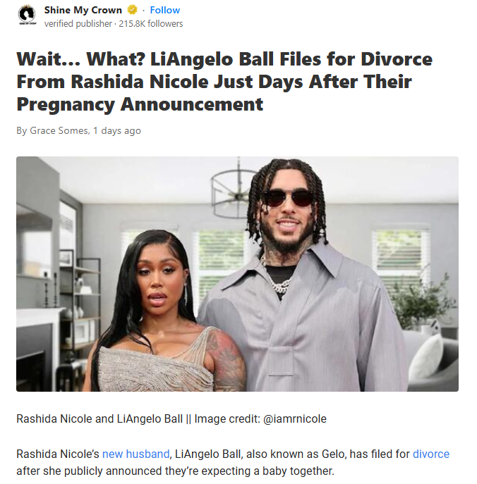 LiAngelo Ball’s Wild Divorce Drama