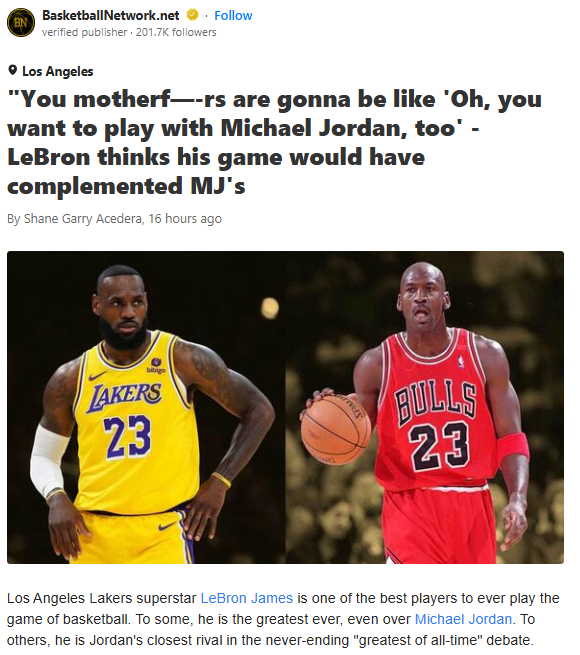 King James x MJ: Dream Duo or Debate Fuel?