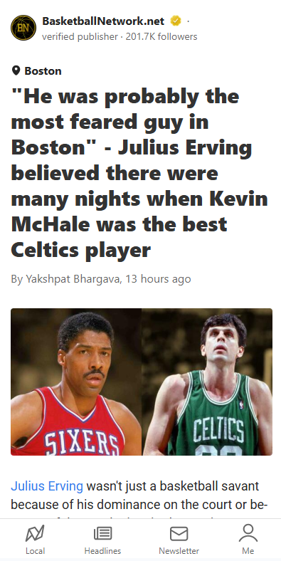 McHale: Boston’s Secret Weapon vs Philly?