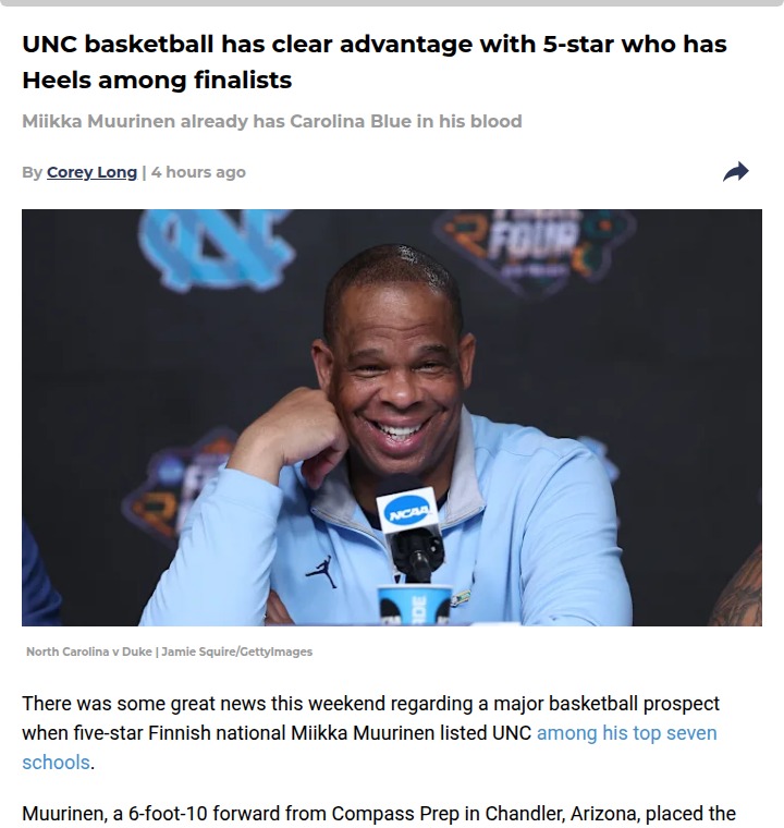 Heels’ Legacy Edge in Muurinen Chase?