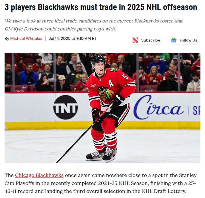 Who Should the Hawks Move This Offseason?
