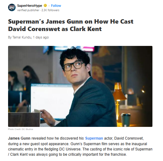 James Gunn’s Surprising Superman Pick! 🦸‍♂️