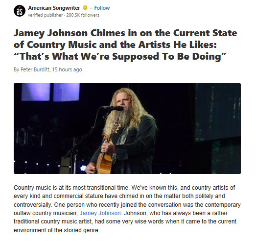 Jamey Johnson Drops Truth Bombs on Country 🎤