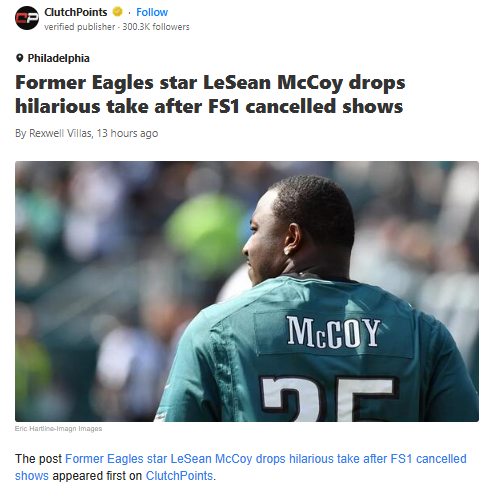 LeSean McCoy Roasts FS1 Cuts 😂