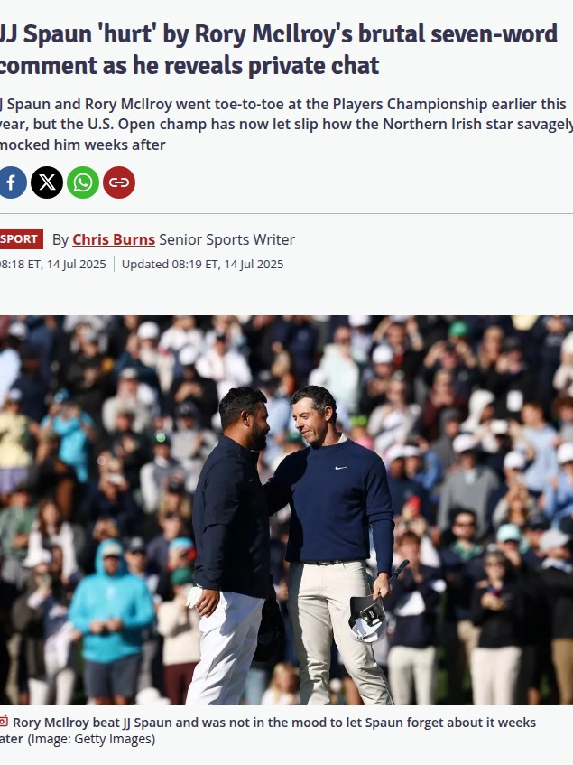 Rory’s Savage Playoff Dig at Spaun
