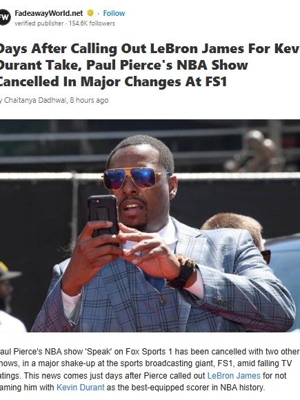 Paul Pierce Drama: Show Cancelled After LeBron Beef 😳
