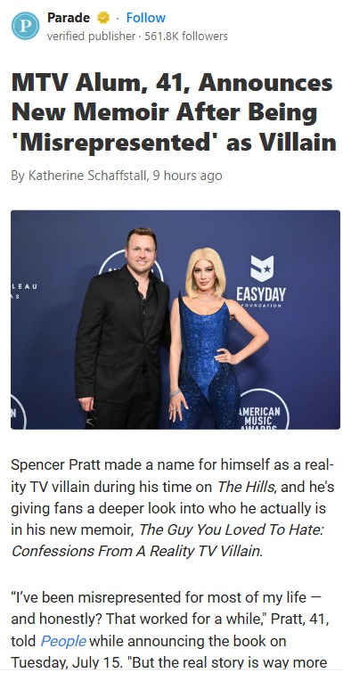 Spencer Pratt Drops Memoir Bombshell 📚