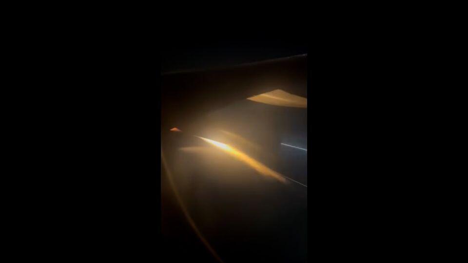 Plane Engine Catches Fire Mid-Flight!