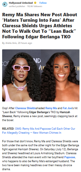 Remy Ma Claps Back at Claressa Shields 👀