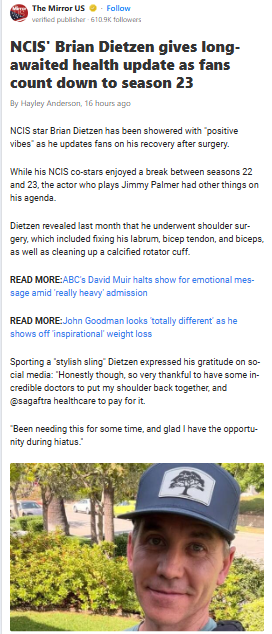Brian Dietzen’s Recovery Sparks NCIS Theories 🕵️‍♂️