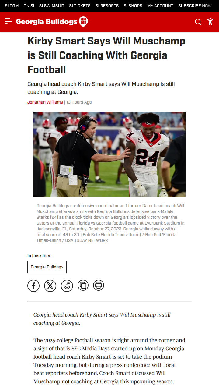 Muschamp Still in the Dawgs’ Den?
