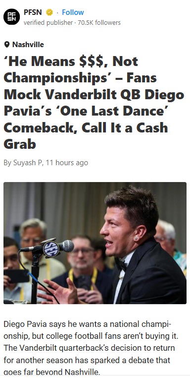Pavia’s “Last Dance”: Cash or Glory?
