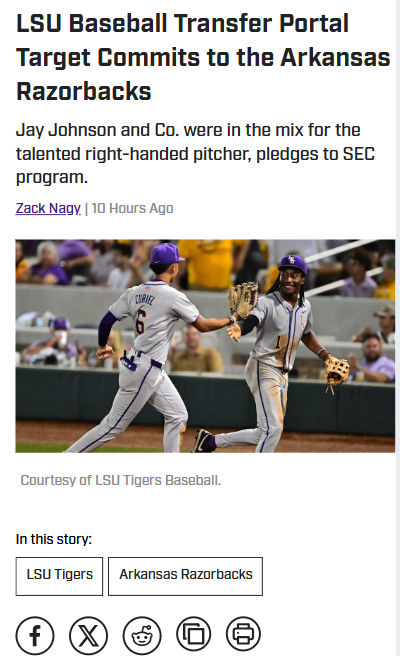 DeCremer Ditches LSU for Hogs!