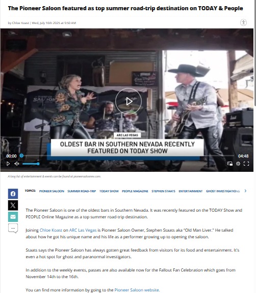 Oldest Bar in NV Makes National Headlines!