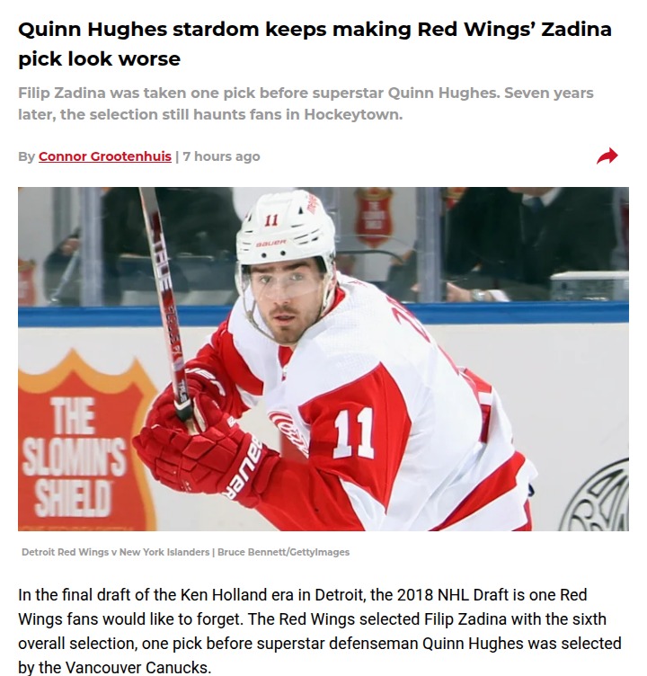 Hughes or Zadina: The One That Got Away