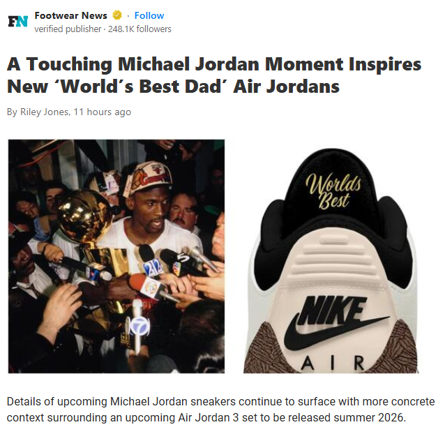 MJ’s Father’s Day Sneakers Are a Tearjerker