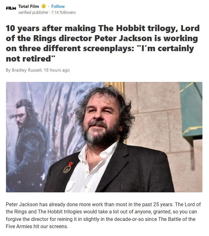 Peter Jackson’s Not Retired?! 🎬