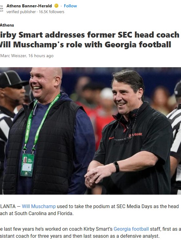 What’s Muschamp’s Real Role with the Dawgs?