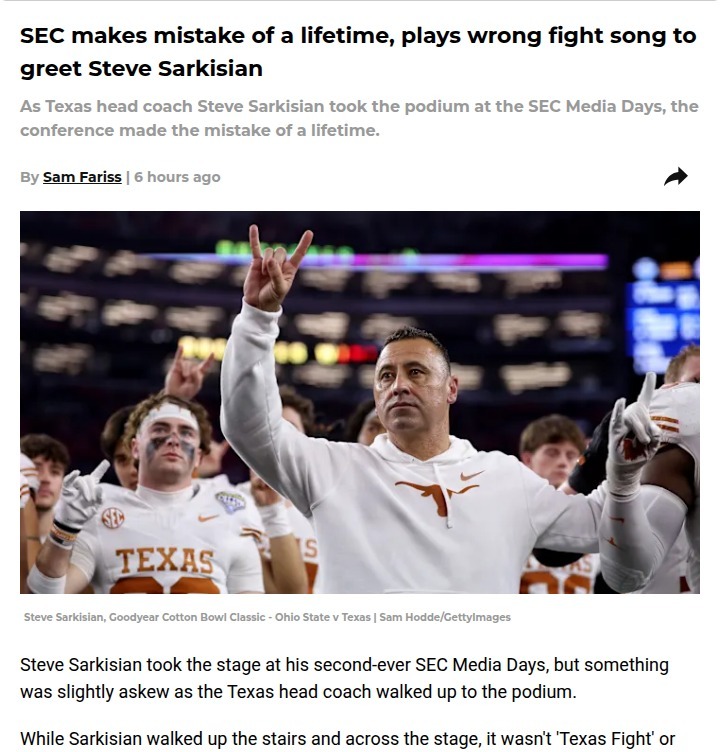 SEC Mixes Up Fight Songs for Sark