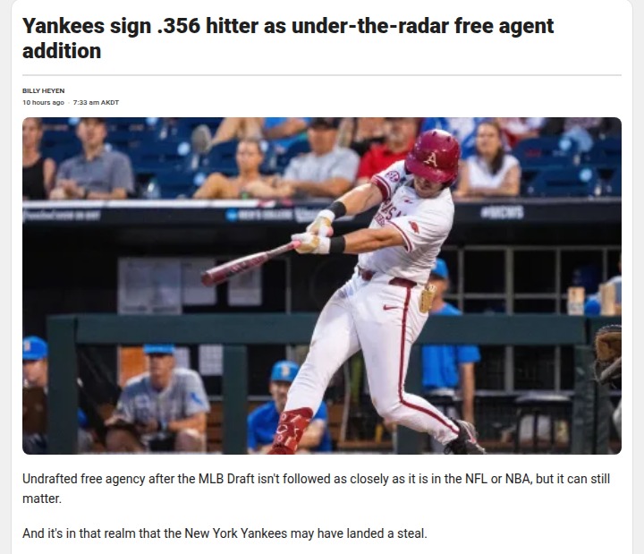 Yanks Nab SEC Slugger—Steal or Sleeper?