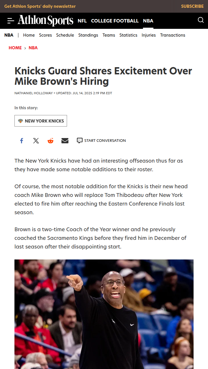 Mike Brown Era Begins: Knicks Fans React